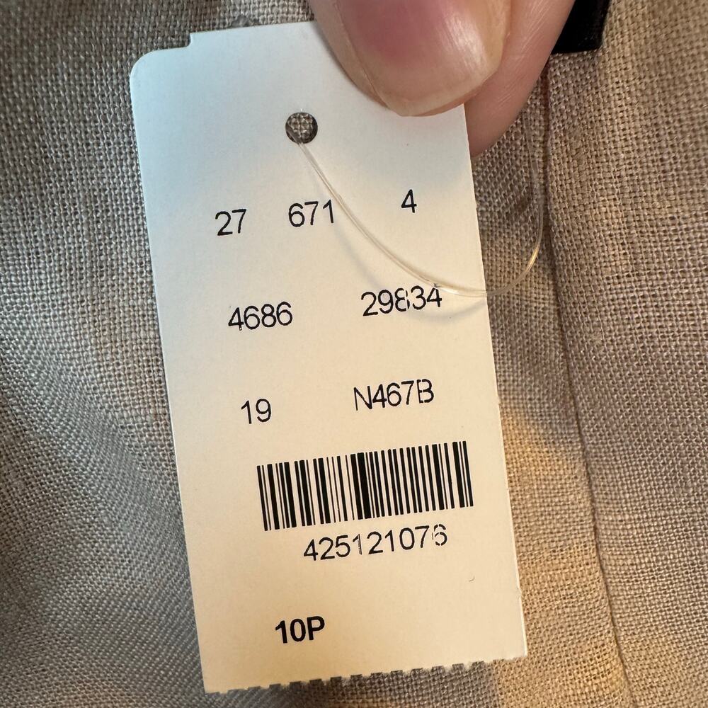 Brooks Brothers 346 Women’s 10P Linen Skirt Tan Lined Petite Career Classic NWT - Picture 10 of 10